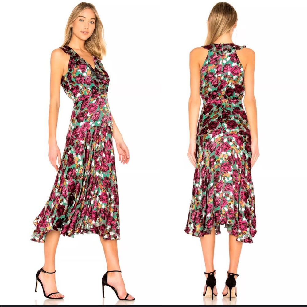 SALONI Rita floral midi dress
